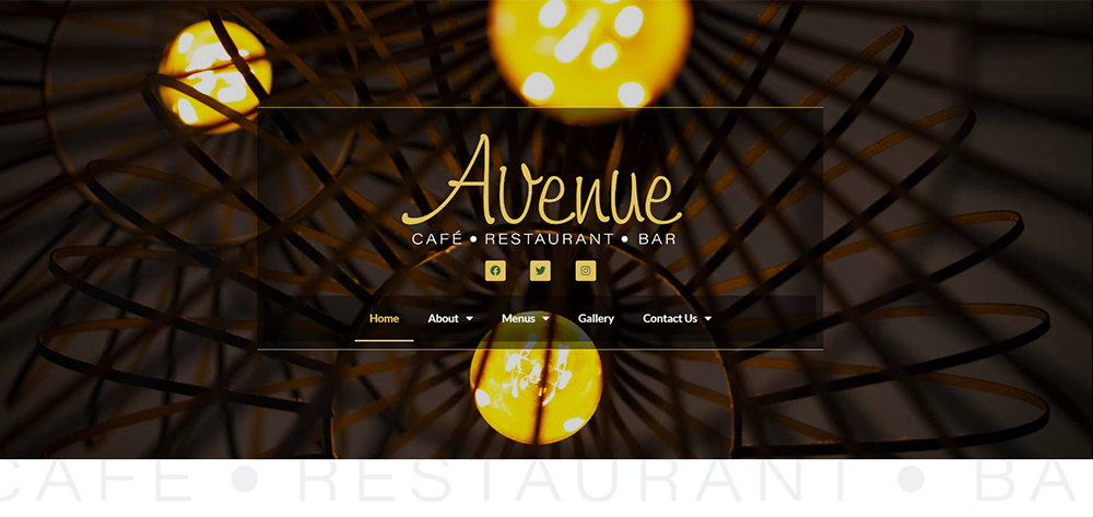 Website image of Avenuecafe.ie Maynooth Website homepage